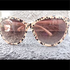 Lucky Brand Retro Cheetah Cat Eye Sunglasses